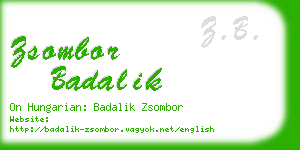 zsombor badalik business card